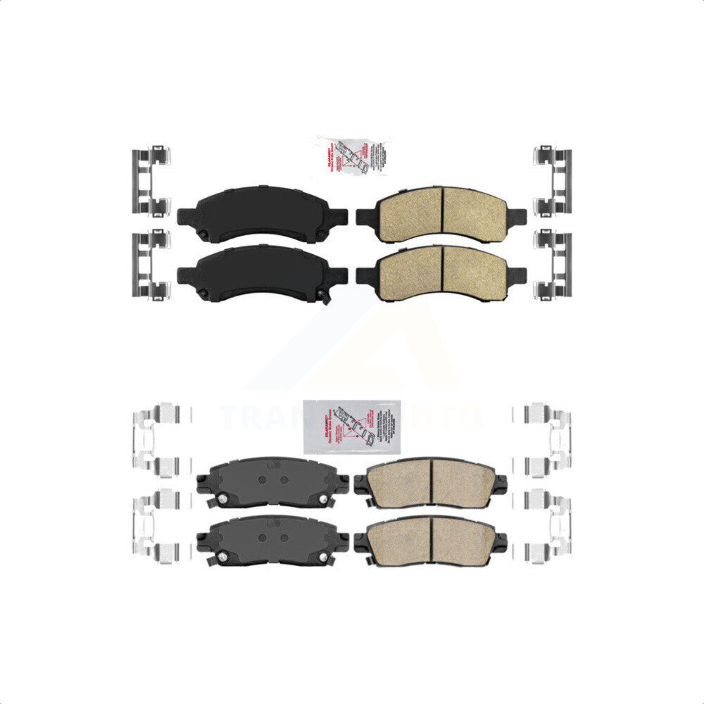 AmeriBRAKES Front Rear Ceramic Disc Brake Pads Kit For Chevrolet Traverse GMC Acadia Buick Enclave Saturn Outlook Limited KNF-101439