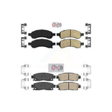 AmeriBRAKES Front Rear Ceramic Disc Brake Pads Kit For Chevrolet Traverse GMC Acadia Buick Enclave Saturn Outlook Limited KNF-101439