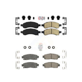 AmeriBRAKES Front Rear Ceramic Disc Brake Pads Kit For Chevrolet Traverse GMC Acadia Buick Enclave Saturn Outlook Limited KNF-101440