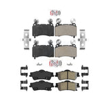 AmeriBRAKES Front Rear Semi-Metallic Disc Brake Pads Kit For 2014 Chevrolet SS KNF-101443