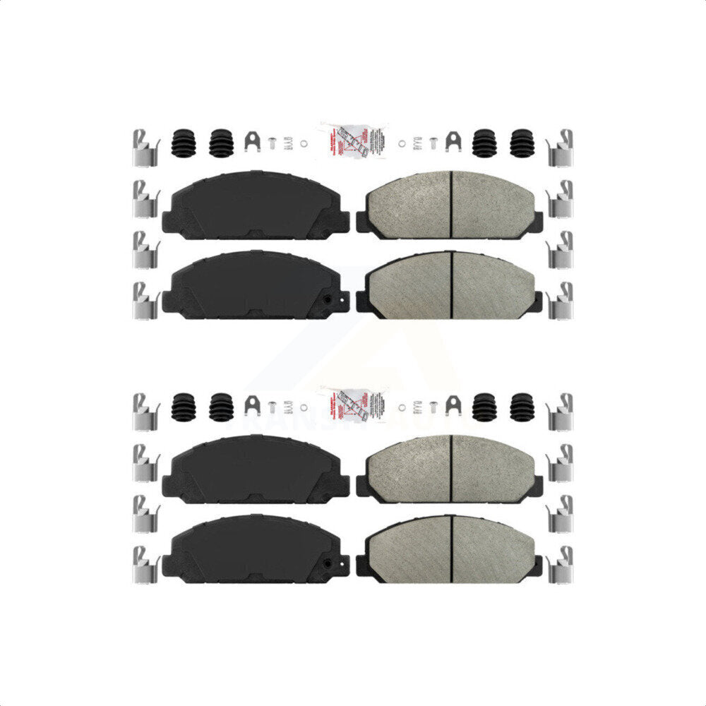 AmeriBRAKES Front Rear Semi-Metallic Disc Brake Pads Kit For 2012-2020 Hino 195 KNF-101450