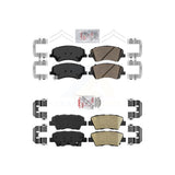 AmeriBRAKES Front Rear Ceramic Disc Brake Pads Kit For Hyundai Accent Kia Rio KNF-101457