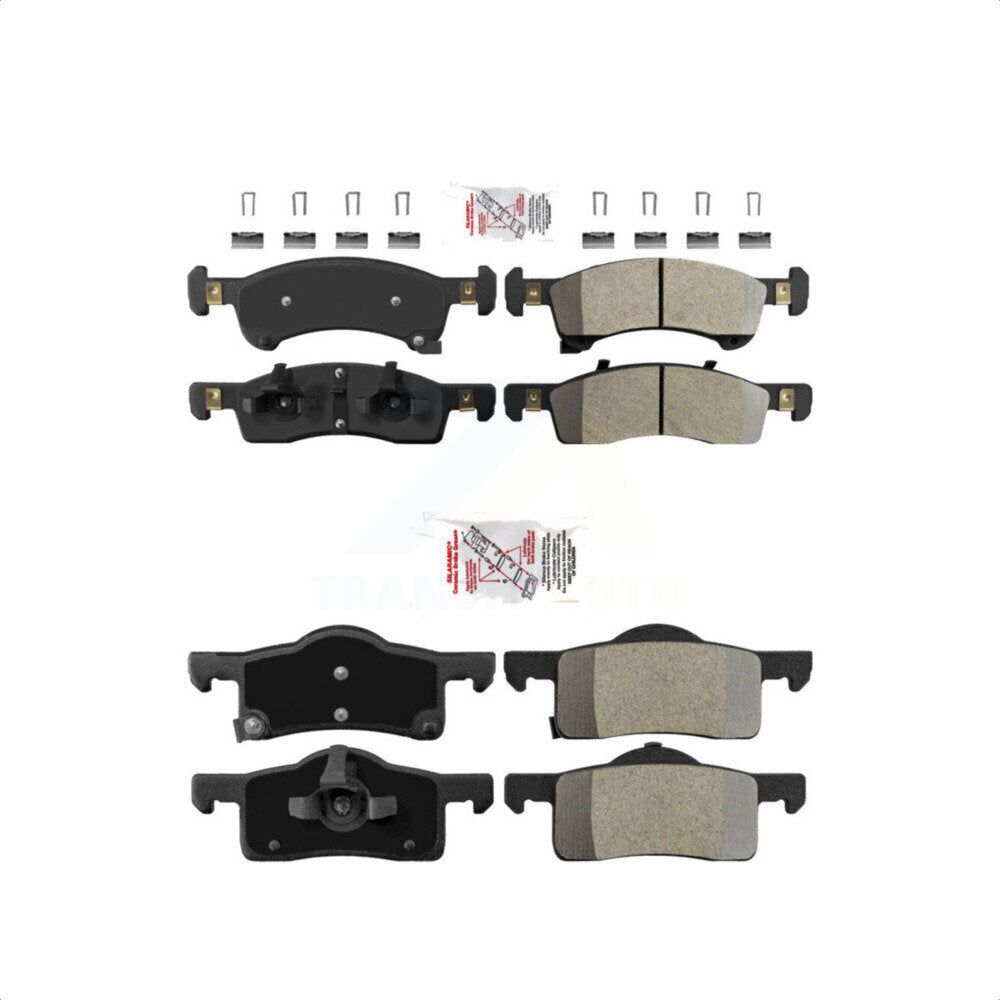 AmeriBRAKES Front Rear Semi-Metallic Disc Brake Pads Kit For Ford Expedition Lincoln Navigator KNF-101458