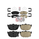 AmeriBRAKES Front Rear Ceramic Disc Brake Pads Kit For 1989-1990 Nissan Maxima rear brakes KNF-101460