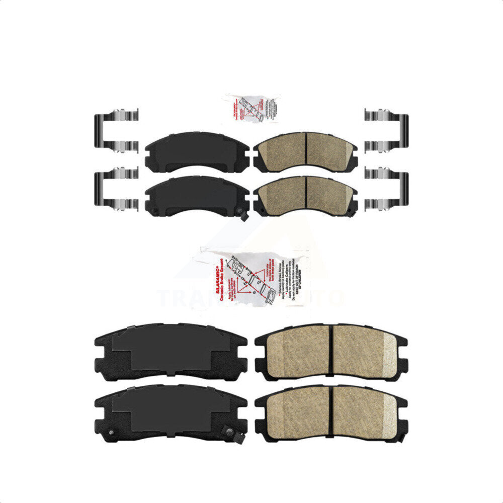 AmeriBRAKES Front Rear Ceramic Disc Brake Pads Kit For Mitsubishi Eclipse 3000GT Galant Dodge Stealth Eagle Talon Diamante KNF-101469