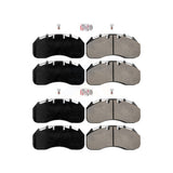 AmeriBRAKES Front Rear Semi-Metallic Disc Brake Pads Kit For Prevost Motor Coach Industries XL2 D4005 X3 Meritor EX225H2 KNF-101477