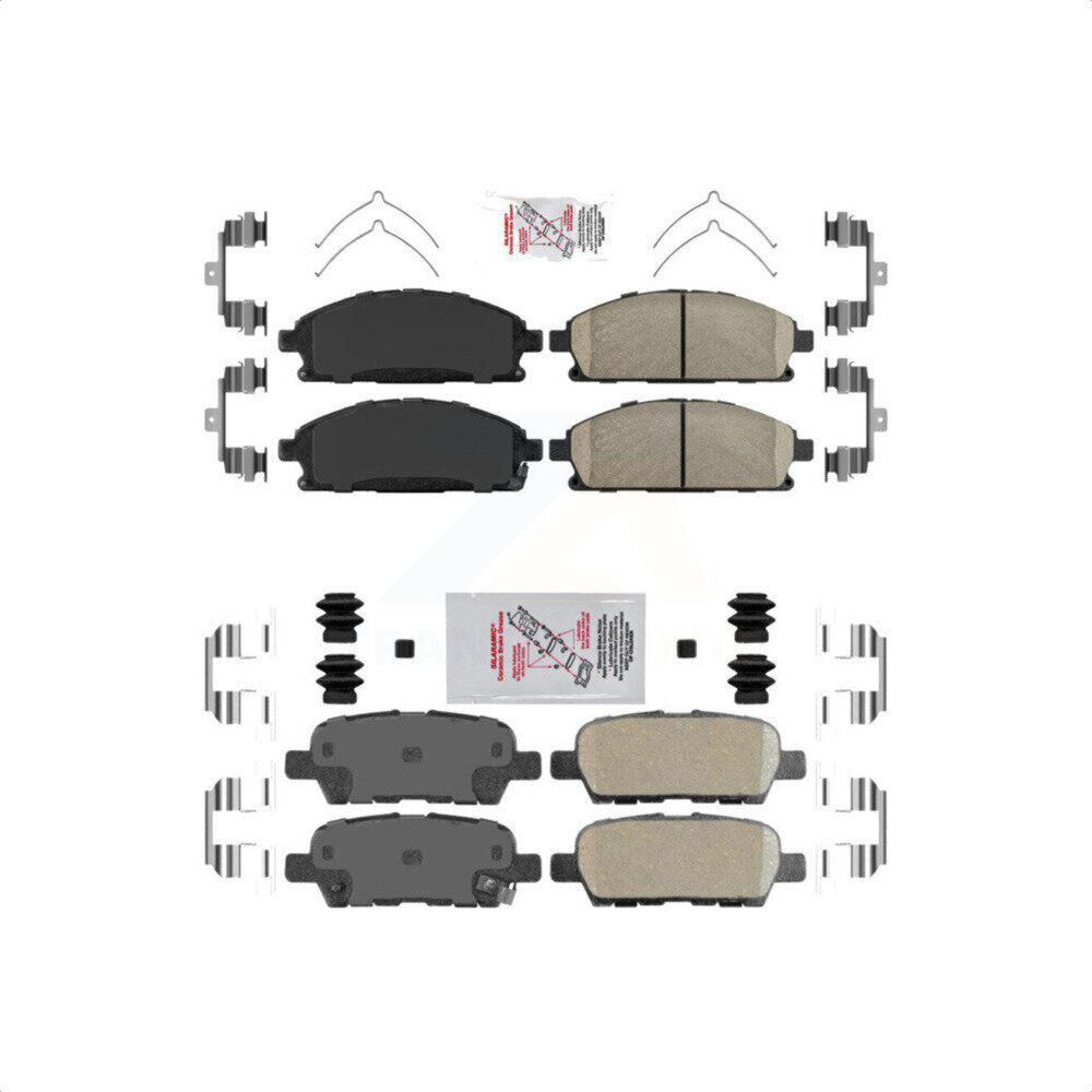 AmeriBRAKES Front Rear Ceramic Disc Brake Pads Kit For Nissan Quest X-Trail KNF-101482
