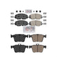 AmeriBRAKES Front Rear Ceramic Disc Brake Pads Kit For 2018-2021 Volkswagen Atlas KNF-101483