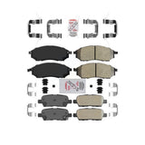 AmeriBRAKES Front Semi-Metallic Rear Ceramic Disc Brake Pads Kit For INFINITI G35 M35 Nissan FX35 350Z M37 370Z M45 FX37 FX45 M56 EX37 M35h Renault Koleos KNF-101485