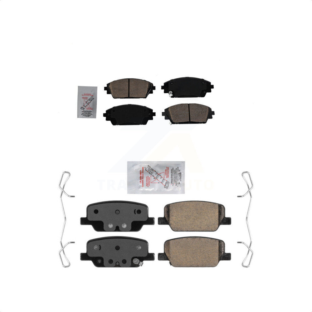 AmeriBRAKES Front Rear Ceramic Disc Brake Pads Kit For 2020-2022 Mazda CX-30 264.8mm Rotor or 302.7mm KNF-101494