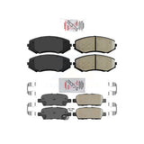 AmeriBRAKES Front Semi-Metallic Rear Ceramic Disc Brake Pads Kit For 2007-2008 Suzuki Grand Vitara KNF-101508