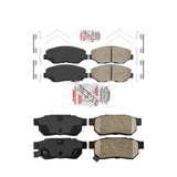 AmeriBRAKES Front Rear Ceramic Disc Brake Pads Kit For 2013-2014 Honda Fit EV Vehicles Manufactured In Mexico KNF-101510