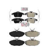 AmeriBRAKES Front Rear Semi-Metallic Disc Brake Pads Kit For 2005 Jaguar S-Type Sport Base From Chassis VIN #N52048 KNF-101518