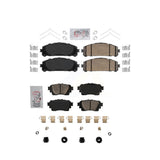 AmeriBRAKES Front Rear Ceramic Disc Brake Pads Kit For 2020 Toyota Highlander With Electric Parking KNF-101527