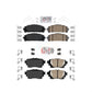 AmeriBRAKES Front Rear Ceramic Disc Brake Pads Kit For 2020 Toyota Highlander With Electric Parking KNF-101529