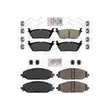 AmeriBRAKES Front Ceramic Rear Semi-Metallic Disc Brake Pads Kit For 2022 Jeep Grand Wagoneer KNF-101531
