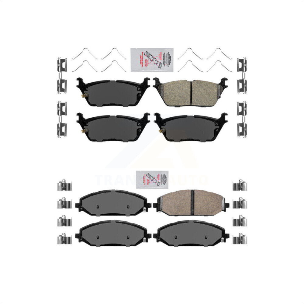 AmeriBRAKES Front Rear Ceramic Disc Brake Pads Kit For 2022 Jeep Grand Wagoneer KNF-101532