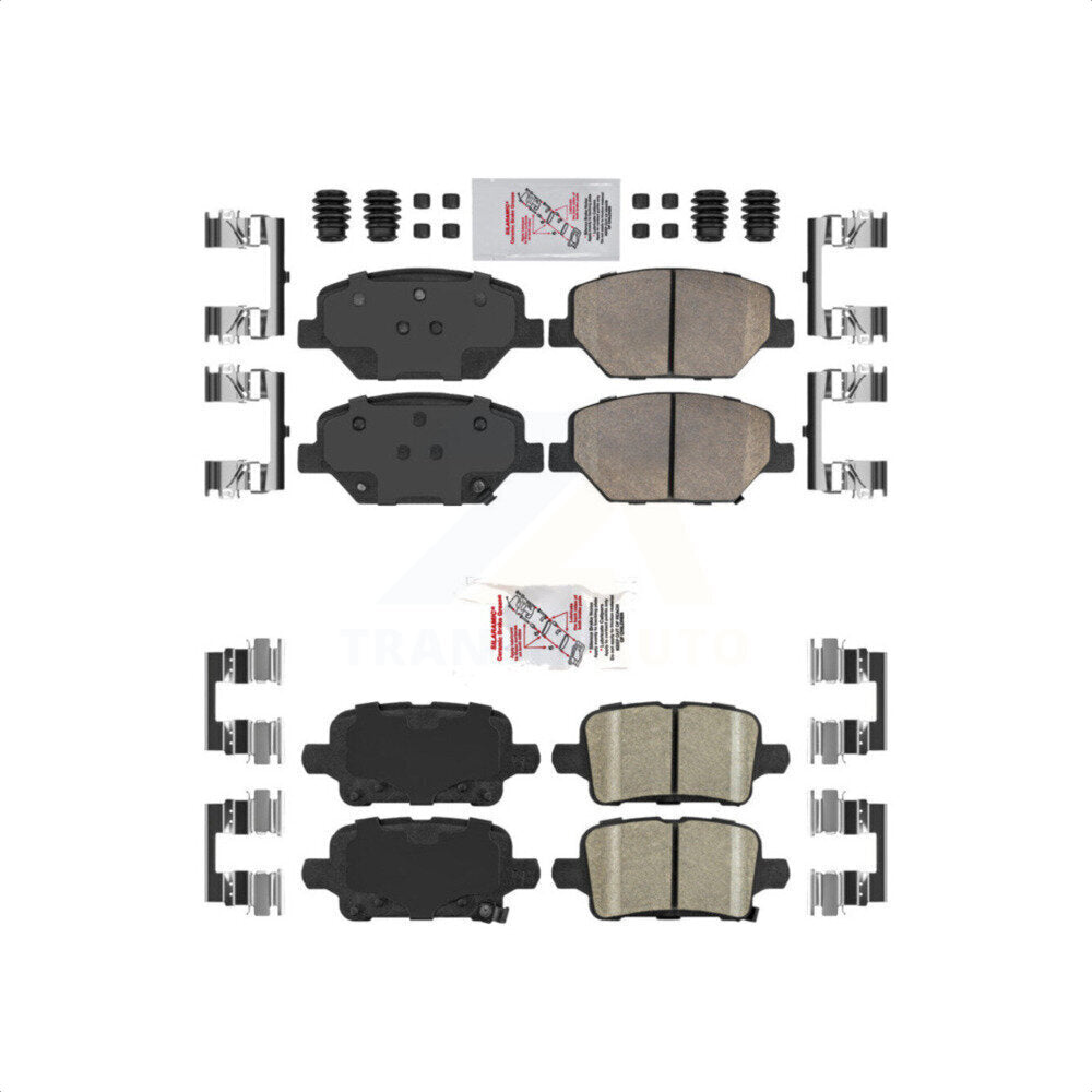 AmeriBRAKES Front Rear Ceramic Disc Brake Pads Kit For Chevrolet Equinox GMC Terrain Buick LaCrosse KNF-101538