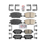 AmeriBRAKES Front Rear Ceramic Disc Brake Pads Kit For 2018-2019 Buick Regal Sportback AWD with 3.6L With 300mm Diameter Rotor KNF-101542