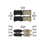 AmeriBRAKES Front Semi-Metallic Rear Ceramic Disc Brake Pads Kit For 2017 Subaru BRZ Base With Brembo Brakes KNF-101553