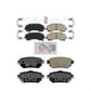 AmeriBRAKES Front Rear Ceramic Disc Brake Pads Kit For 2019 Nissan Rogue FULL HYBRID EV-GAS (FHEV) engine With Electric Parking KNF-101560