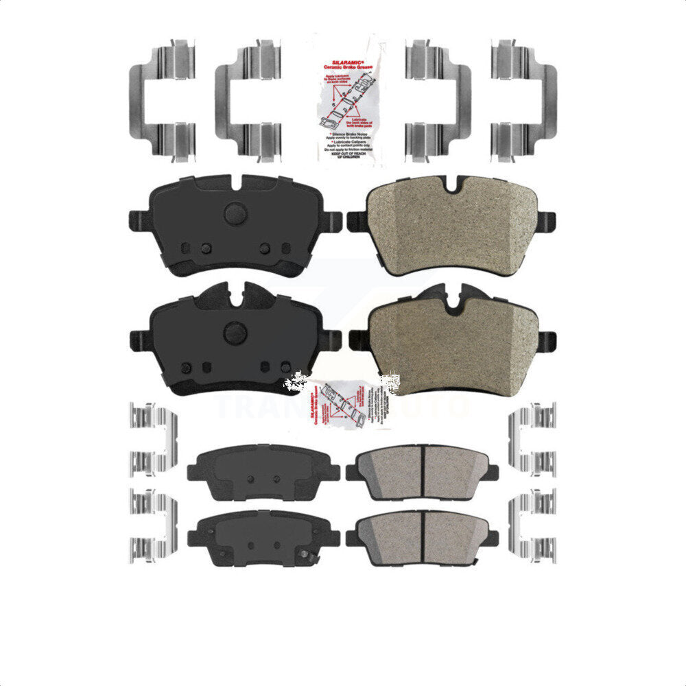 AmeriBRAKES Front Semi-Metallic Rear Ceramic Disc Brake Pads Kit For Mini Cooper Countryman Paceman KNF-101563