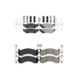 AmeriBRAKES Front Rear Semi-Metallic Disc Brake Pads Kit For 2007 Ford F-53 Motorhome Chassis 24000lbs To 26000lbs GVW KNF-101567