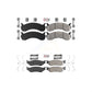 AmeriBRAKES Front Rear Semi-Metallic Disc Brake Pads Kit For 2007 Ford F-53 Motorhome Chassis 24000lbs To 26000lbs GVW KNF-101572