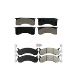 AmeriBRAKES Front Rear Semi-Metallic Disc Brake Pads Kit For 2010 IC Corporation CE School Bus Hydraulic hand brakes 73mm 2 Piston Caliper KNF-101577