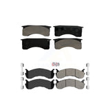 AmeriBRAKES Front Rear Semi-Metallic Disc Brake Pads Kit For 2010 IC Corporation CE School Bus Hydraulic hand brakes 66mm 2 Piston Caliper KNF-101578