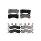 AmeriBRAKES Front Rear Semi-Metallic Disc Brake Pads Kit For 2010 IC Corporation CE School Bus Hydraulic hand brakes 73mm 2 Piston Caliper KNF-101579