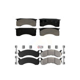 AmeriBRAKES Front Rear Semi-Metallic Disc Brake Pads Kit For 2010 IC Corporation CE School Bus Hydraulic hand brakes 73mm 2 Piston Caliper KNF-101579