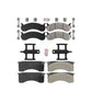 AmeriBRAKES Front Rear Semi-Metallic Disc Brake Pads Kit For 2010 IC Corporation CE School Bus Hydraulic hand brakes 73mm 2 Piston Caliper KNF-101582