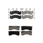 AmeriBRAKES Front Rear Semi-Metallic Disc Brake Pads Kit For 2010 IC Corporation CE School Bus Hydraulic hand brakes 66mm 2 Piston Caliper KNF-101583