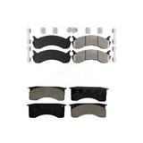 AmeriBRAKES Front Rear Semi-Metallic Disc Brake Pads Kit For 2010 IC Corporation CE School Bus Hydraulic hand brakes 66mm 2 Piston Caliper KNF-101583
