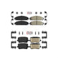 AmeriBRAKES Front Rear Ceramic Disc Brake Pads Kit For 2014-2018 Dodge Charger Pursuit with RWD 5.7L 370mm Rotor KNF-101595