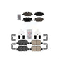 AmeriBRAKES Front Rear Ceramic Disc Brake Pads Kit For 2021-2022 Chevrolet Camaro LT LS with 2.0L KNF-101596