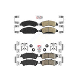 AmeriBRAKES Front Rear Ceramic Disc Brake Pads Kit For Chevrolet Silverado 1500 GMC Sierra Classic Drum rear brakes KNF-101612