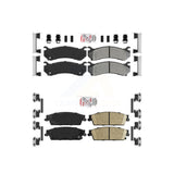 AmeriBRAKES Front Semi-Metallic Rear Ceramic Disc Brake Pads Kit For 2007 Chevrolet Silverado 1500 rear brakes KNF-101621