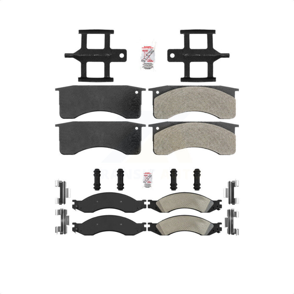 AmeriBRAKES Front Rear Semi-Metallic Disc Brake Pads Kit For 2009-2009 GMC Chevrolet C4500 Kodiak Topkick C5500 2 Piston Caliper Driveline Parking KNF-101638