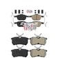 AmeriBRAKES Front Ceramic Rear Semi-Metallic Disc Brake Pads Kit For Ford Focus KNF-101642