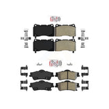 AmeriBRAKES Front Rear Semi-Metallic Disc Brake Pads Kit For 2009 Pontiac G8 GXP KNF-101649