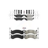 AmeriBRAKES Front Rear Semi-Metallic Disc Brake Pads Kit For 2015-2018 Ford F-59 Commercial Stripped Chassis 24000lbs To 26000lbs GVW KNF-101650