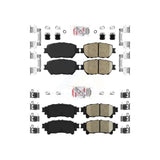 AmeriBRAKES Front Rear Ceramic Disc Brake Pads Kit For 2014 Lexus IS250 C F Sport KNF-101655