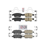AmeriBRAKES Front Rear Ceramic Disc Brake Pads Kit For 2015 INFINITI Q60 Base Journey Premier Edition Without Sport Package KNF-101660
