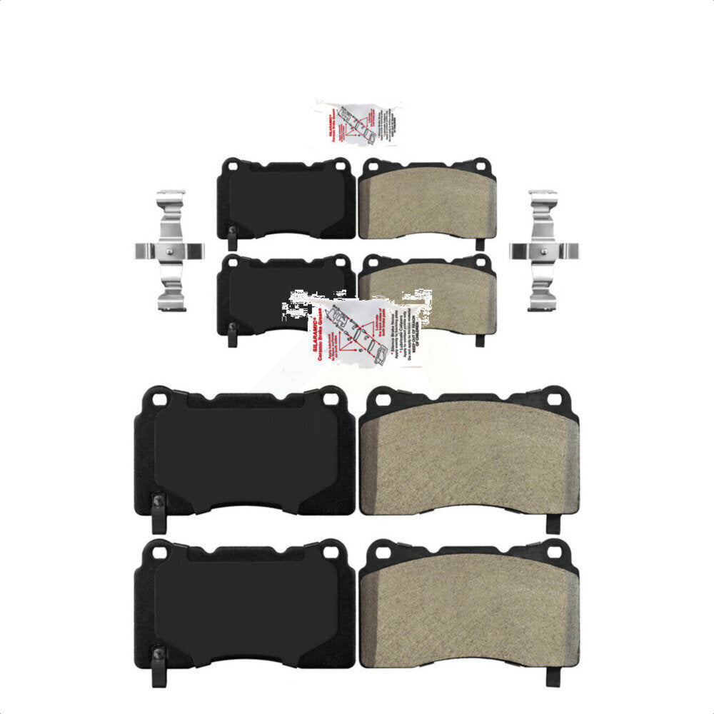 AmeriBRAKES Front Rear Semi-Metallic Disc Brake Pads Kit For 2005-2006 Ford GT KNF-101669