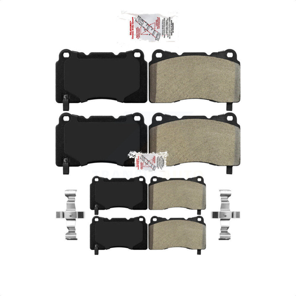 AmeriBRAKES Front Rear Semi-Metallic Disc Brake Pads Kit For 2005-2006 Ford GT KNF-101670