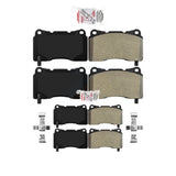 AmeriBRAKES Front Rear Semi-Metallic Disc Brake Pads Kit For 2005-2006 Ford GT KNF-101670