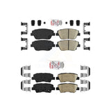 AmeriBRAKES Front Rear Ceramic Disc Brake Pads Kit For 2016 Kia Optima Hybrid EX LX Premium With Manual Parking KNF-101679
