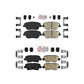 AmeriBRAKES Front Rear Ceramic Disc Brake Pads Kit For 2016 Kia Optima Hybrid EX LX Premium With Manual Parking KNF-101680